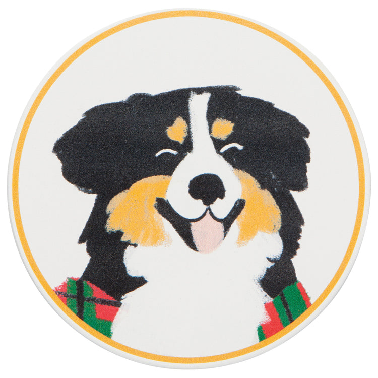 Holiday Hounds Soak Up Coasters Set of 4