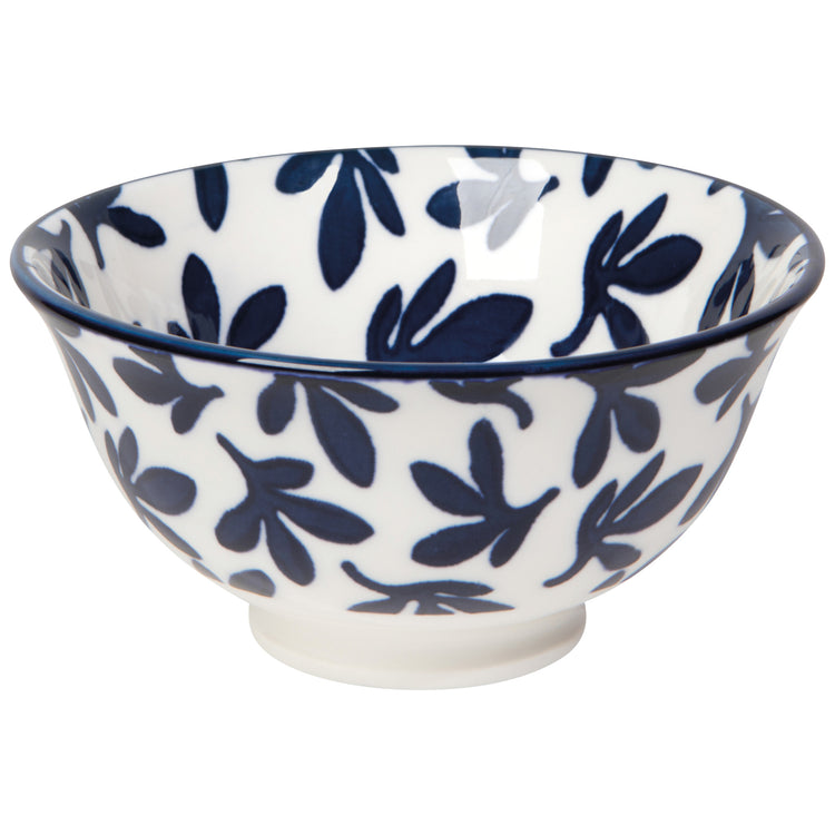 Blue Floral Stamped Bowl 3.5 inch