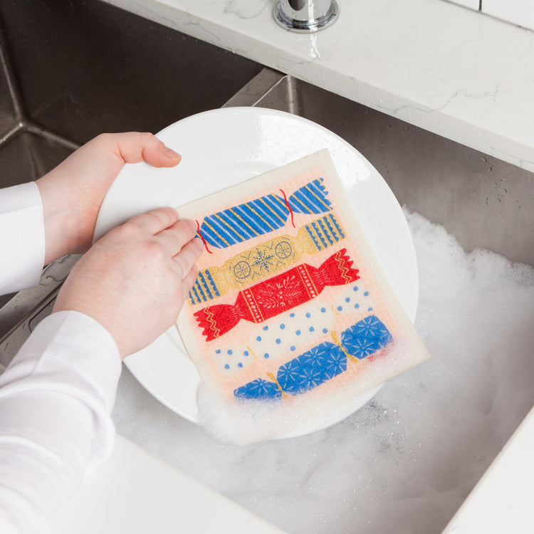 Christmas Crackers Swedish Sponge Cloth