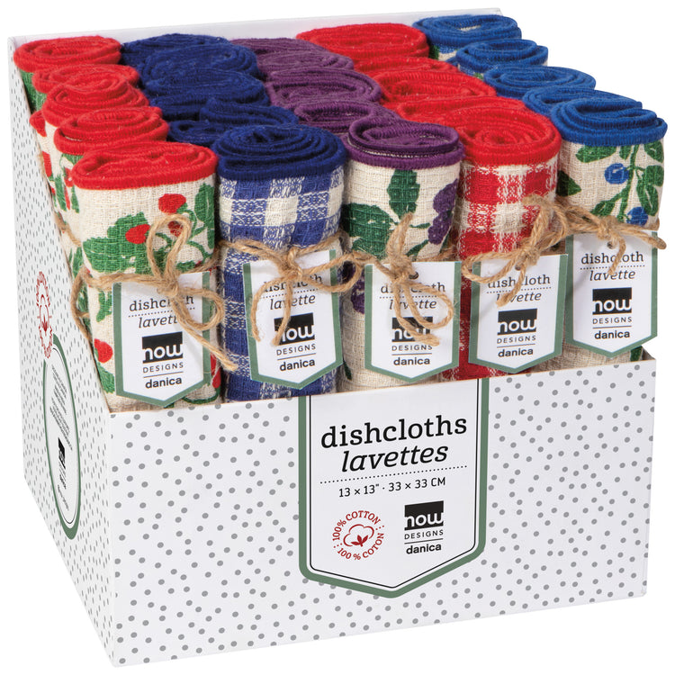 Berry Bramble Dishcloth Counter Display - 25 Assorted