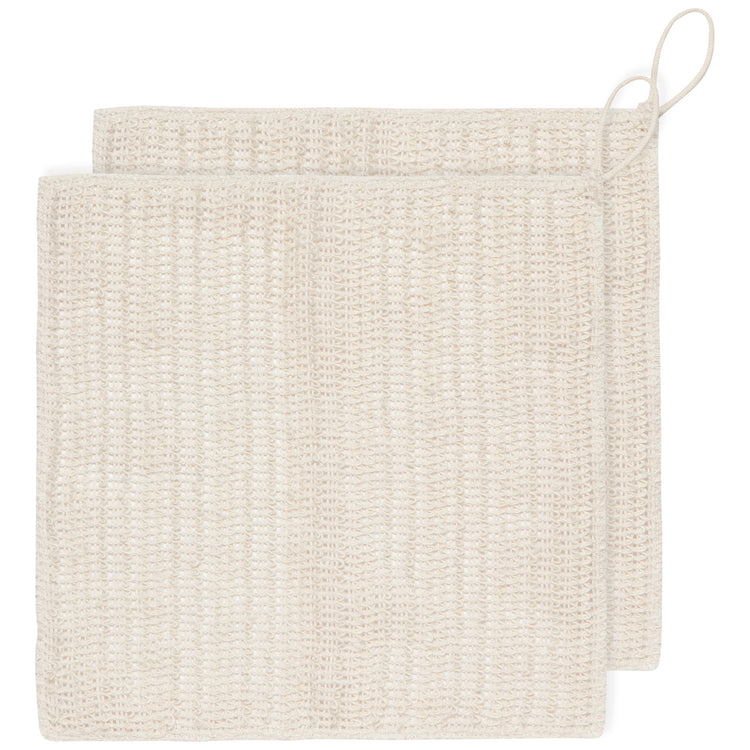Sisal and Cotton Dishcloths Set of 2