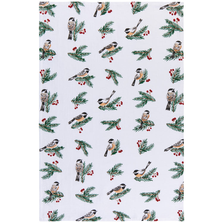Birds & Boughs Christmas Floursack Dishtowels Set of 3