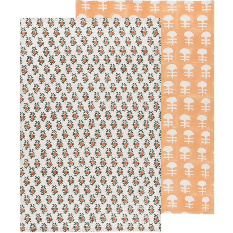 Gather Block Printed Dishtowel Set of 2