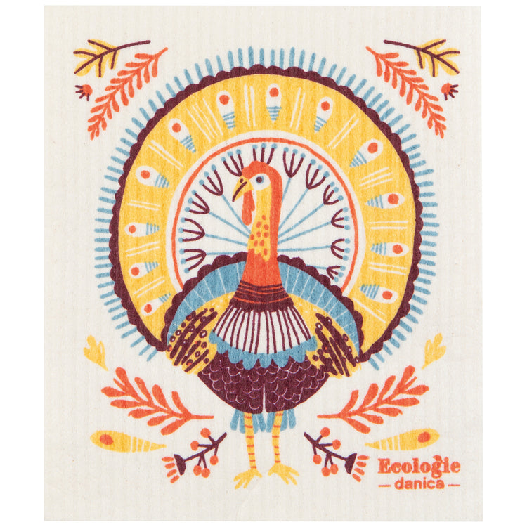 Autumn Plenty Thanksgiving Swedish Dishcloth