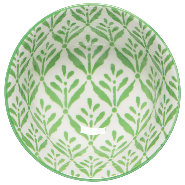 Green Leaf Stamped Bowl 3.5 Inch