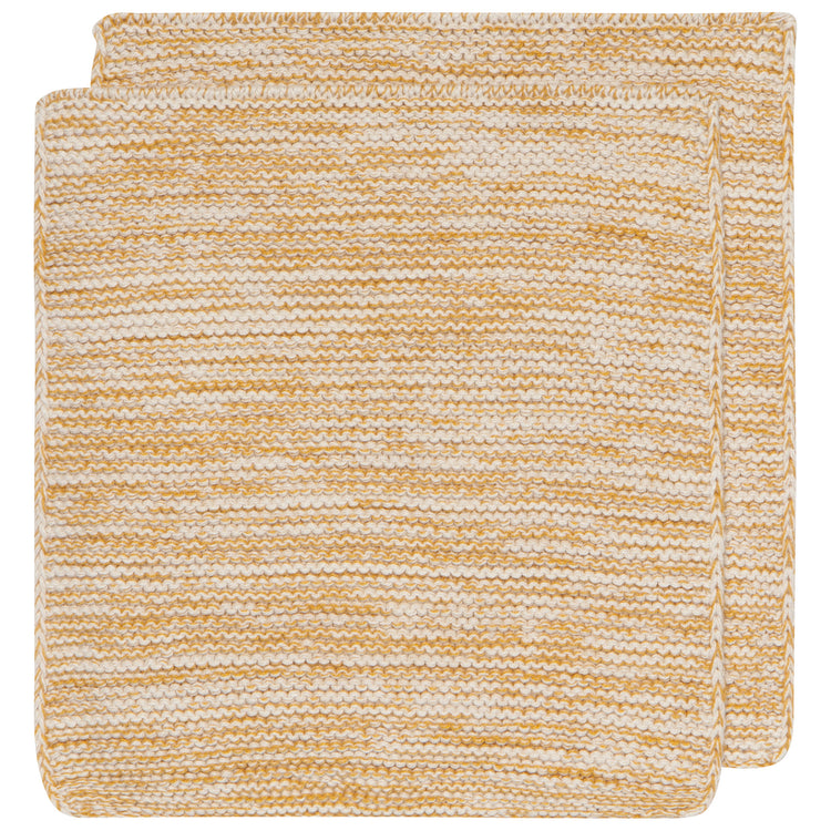 Ochre Knit Dishcloths Set of 2