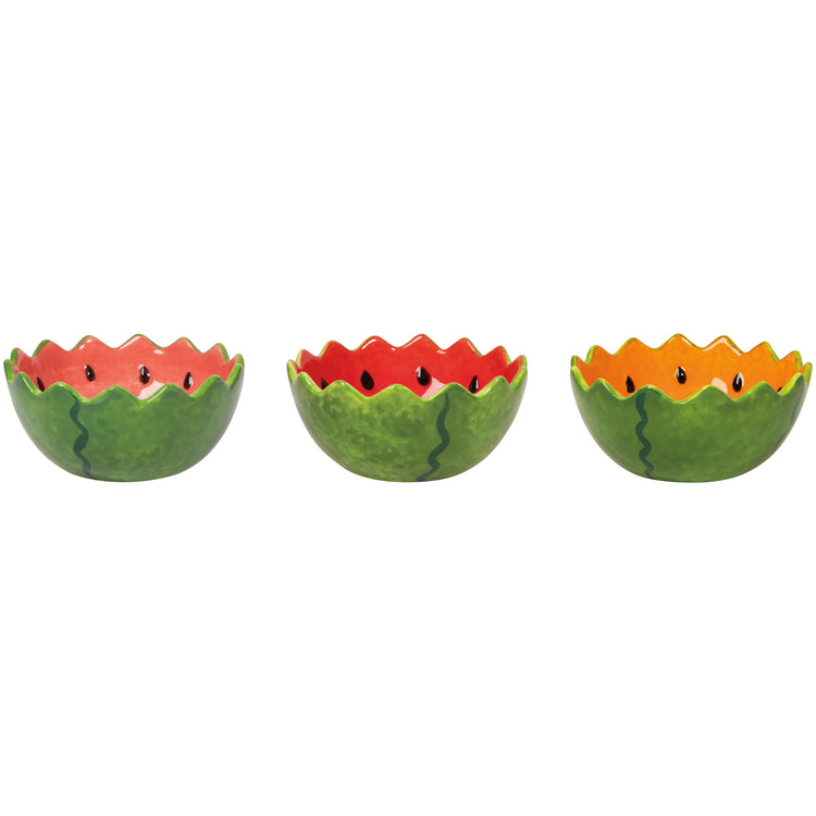 Melon Pop Shaped Bowls Set of 3