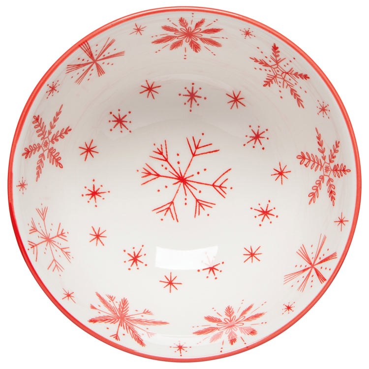 Snowflakes Stamped Bowl 4 Inch