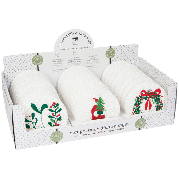 Tis the Season Compostable Sponge Counter Display Unit Set of 24