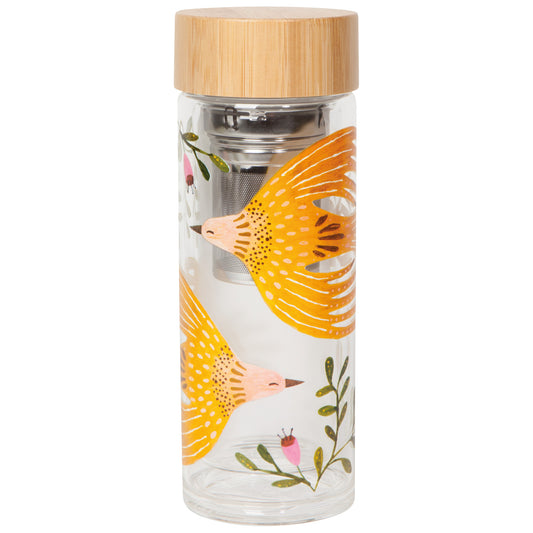 Plume Glass Tea Infuser Bottle