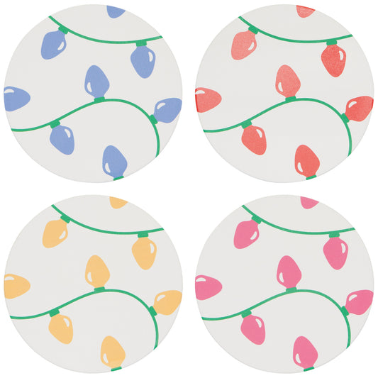 Holiday Glow Soak Up Christmas Coasters Set of 4