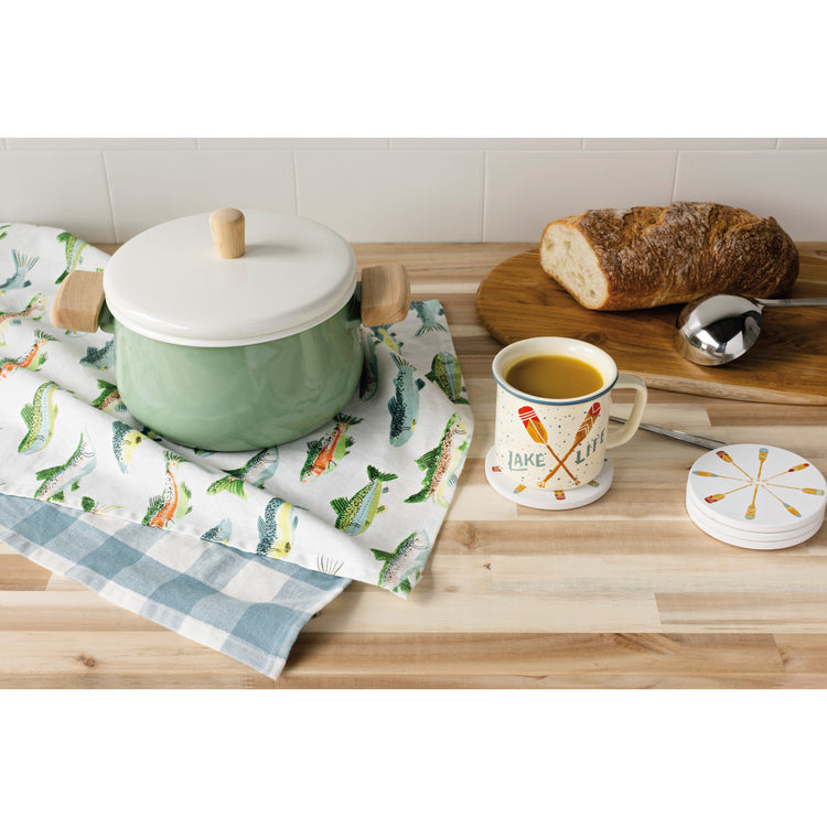 Gone Fishin Coordinated Dishtowels Set of 2