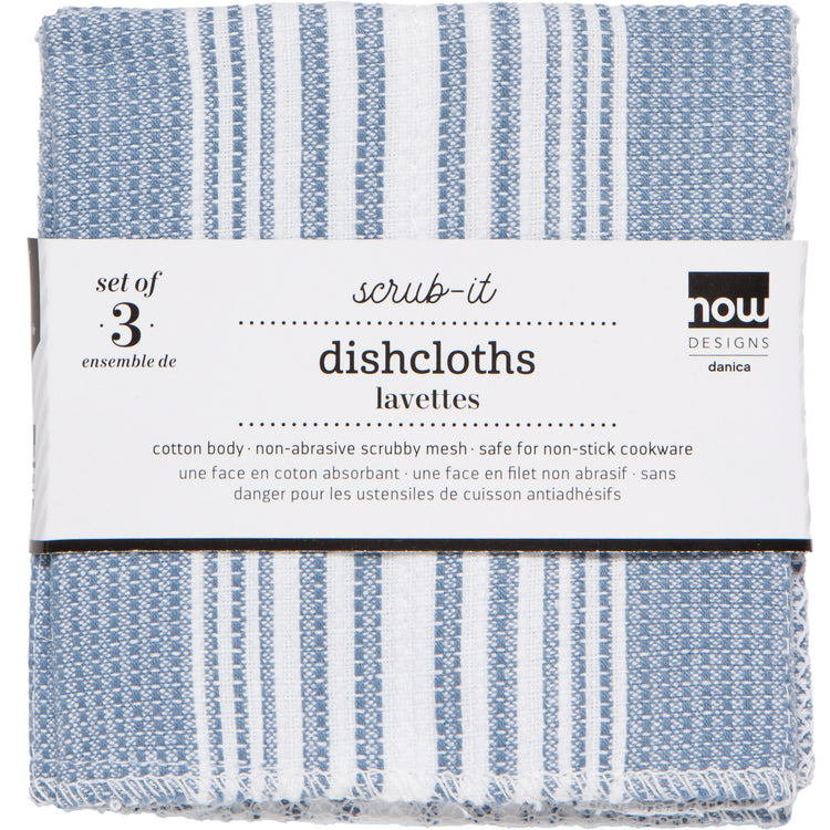 Scrub-It Slate Blue Dishcloths Set of 3