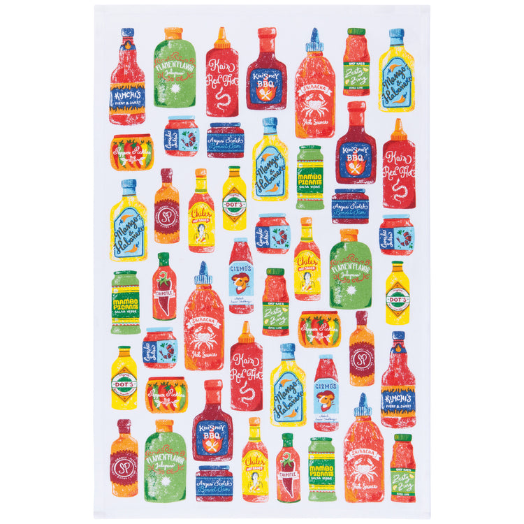 Hot Sauce Dishtowels Set of 2
