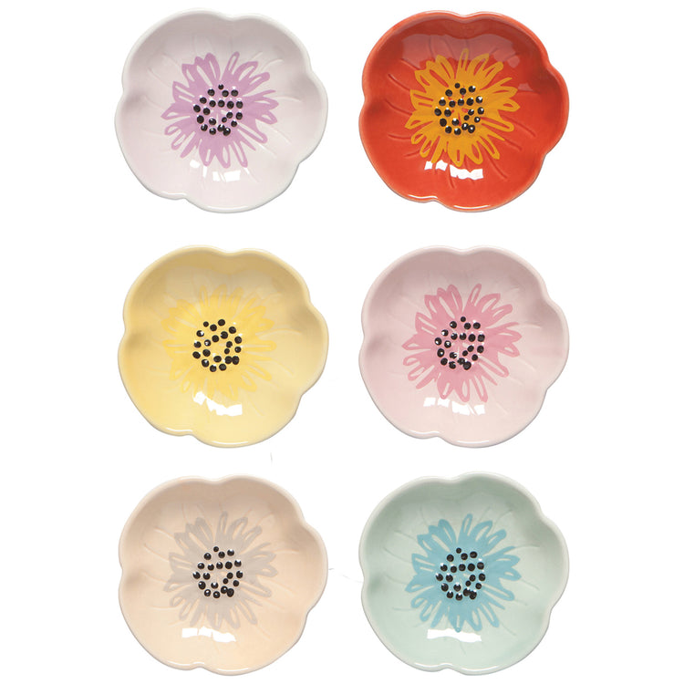 Flower Pinch Bowl Set of 6