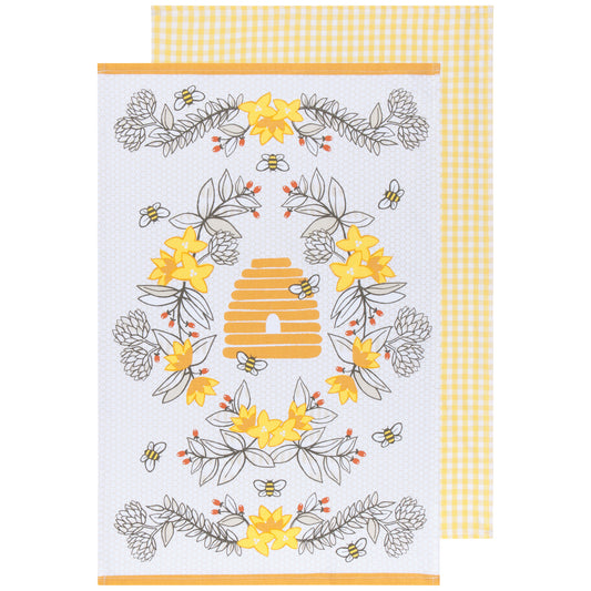 Bees Coordinated Dishtowels Set of 2