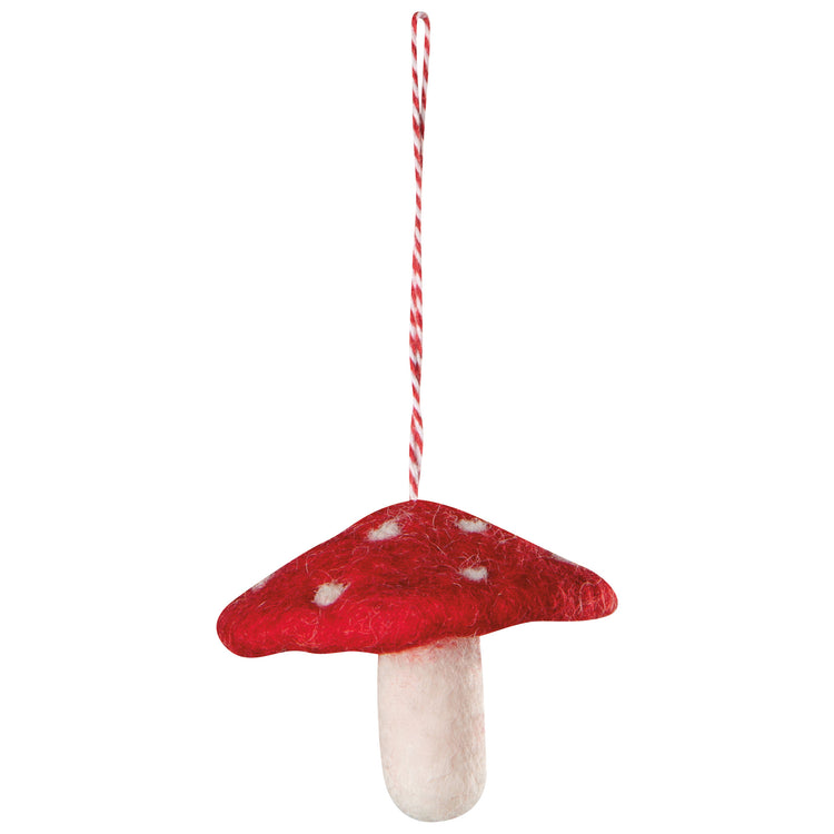Mushroom Gems Felt Christmas Tree Ornaments - 4 Assorted Styles