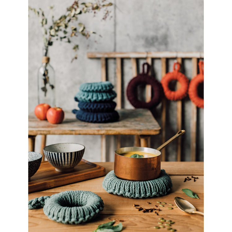 Jade Green Orb Trivets Set of 2