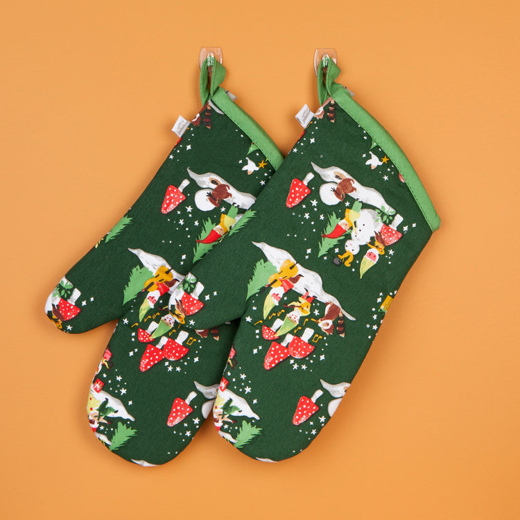 Gnome For The Holidays Oven Mitts Set of 2