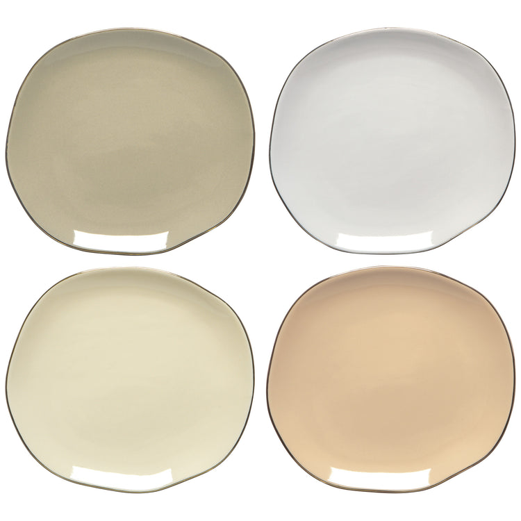 Flight Pebble Appetizer Plates Set of 4