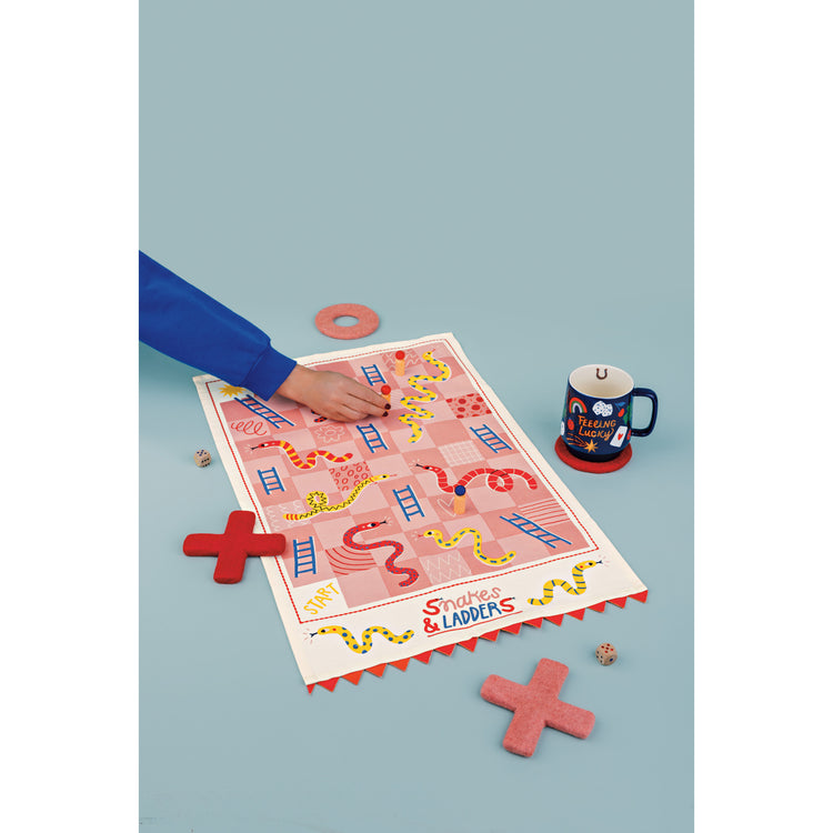 Snakes and Ladders Dishtowel