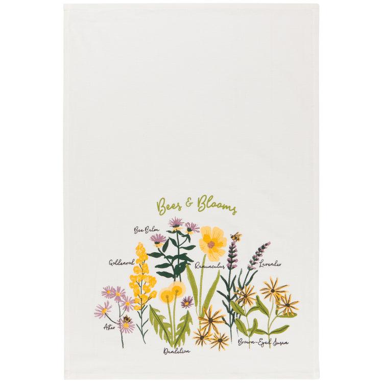 Bees & Blooms Bakers Floursack Dishtowels Set of 3