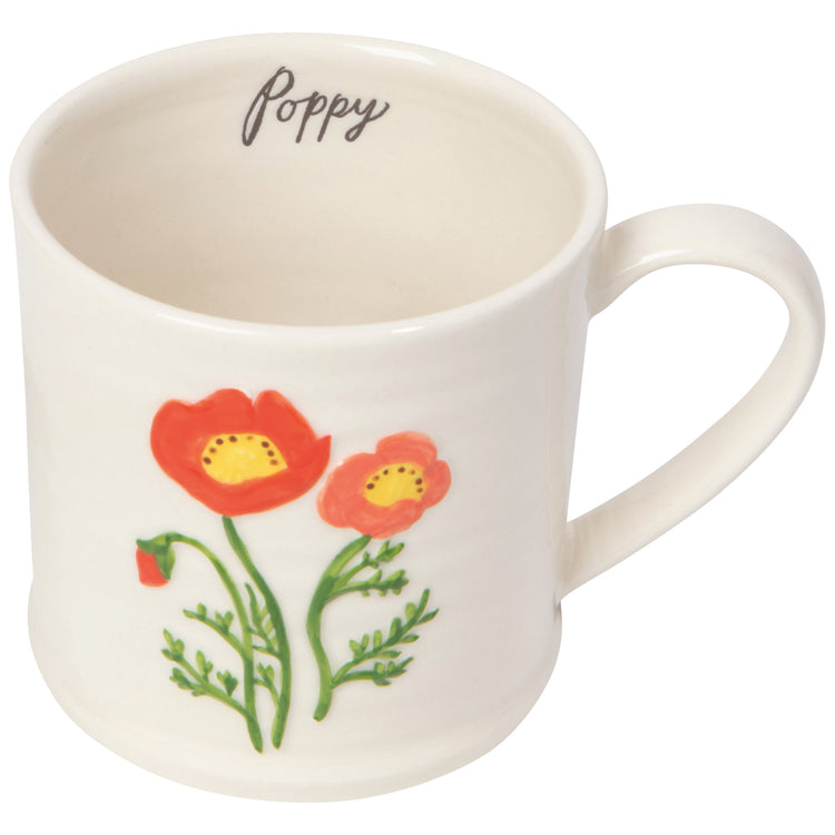 Poppy Embossed Mug