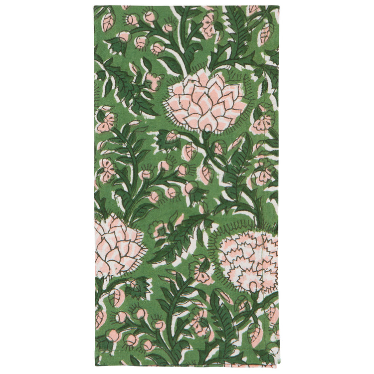 Peony Block Print Napkins Set of 4
