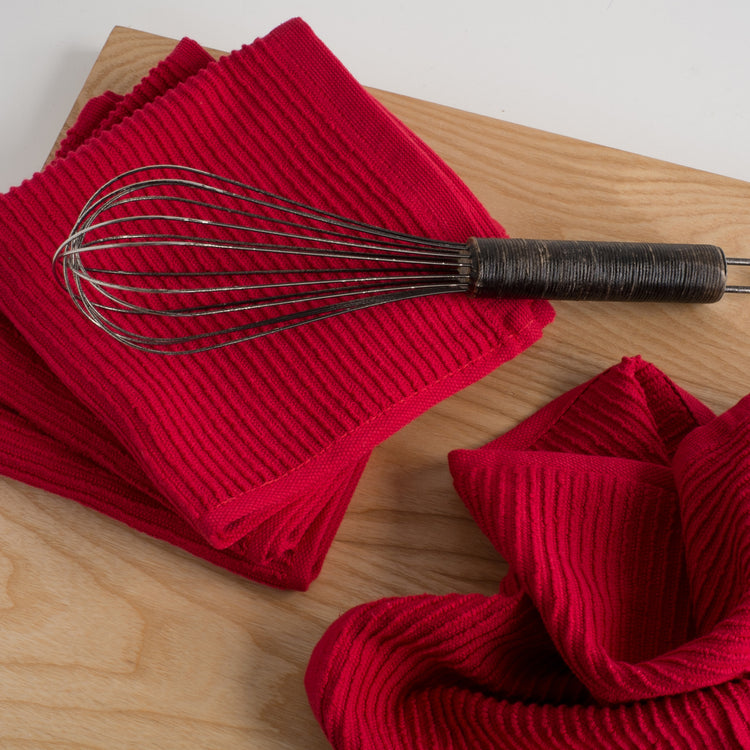 Ripple Red Dishcloths Set of 2