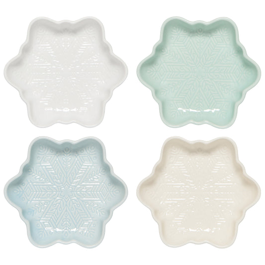 Snowflakes Dipping Dishes Set of 4