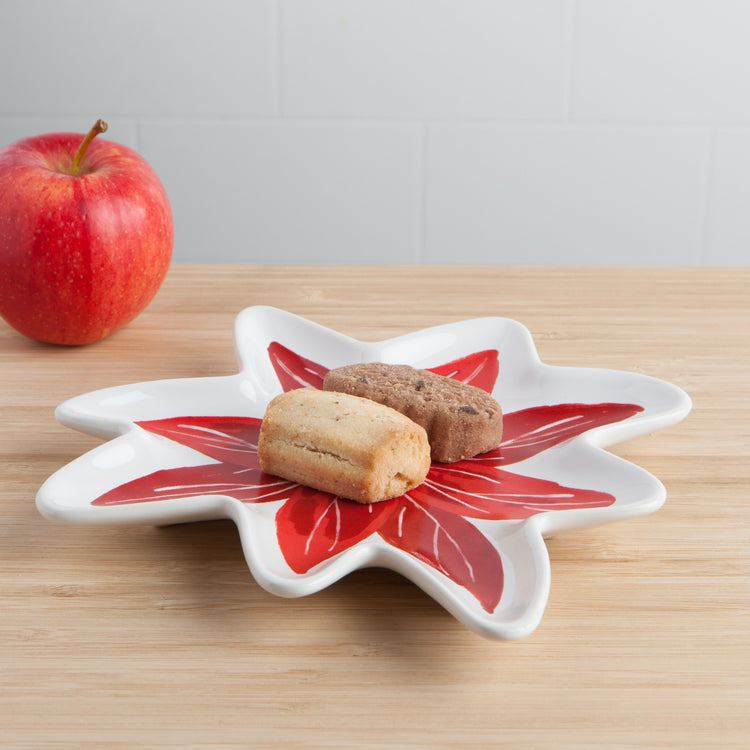 Poinsettia Shaped Dish