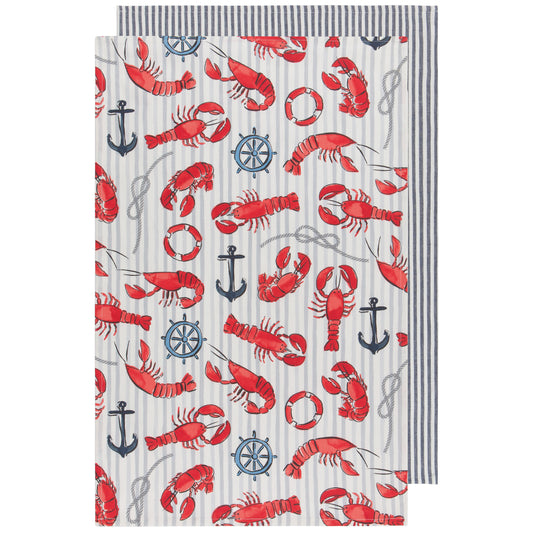Lobster Coordinated Dishtowels Set of 2