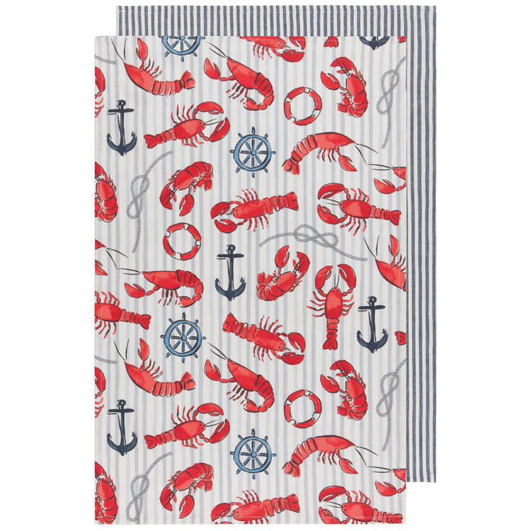 Lobster Coordinated Dishtowels Set of 2