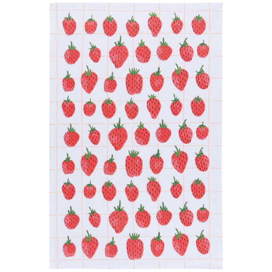 Berry Sweet Printed Cotton Dishtowel