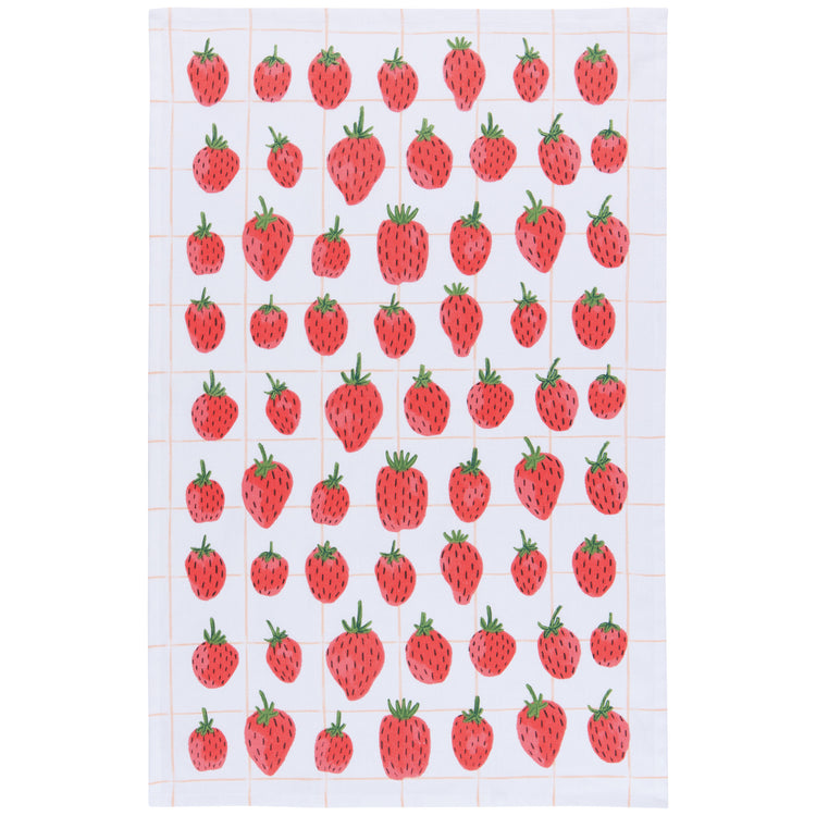 Berry Sweet Printed Cotton Dishtowel