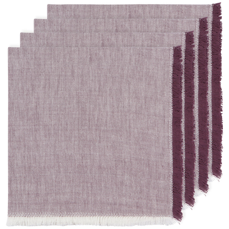 Ash Plum Chambray Napkins Set of 4