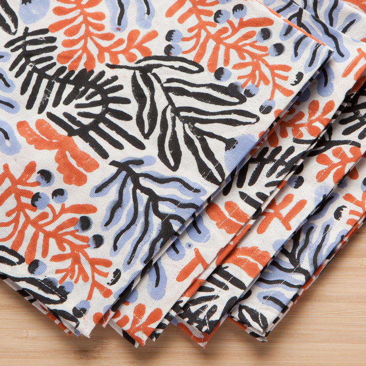 Entwine Block Print Napkins Set of 4