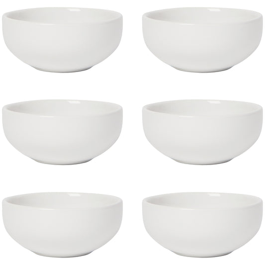 White Pinch Bowls Set of 6