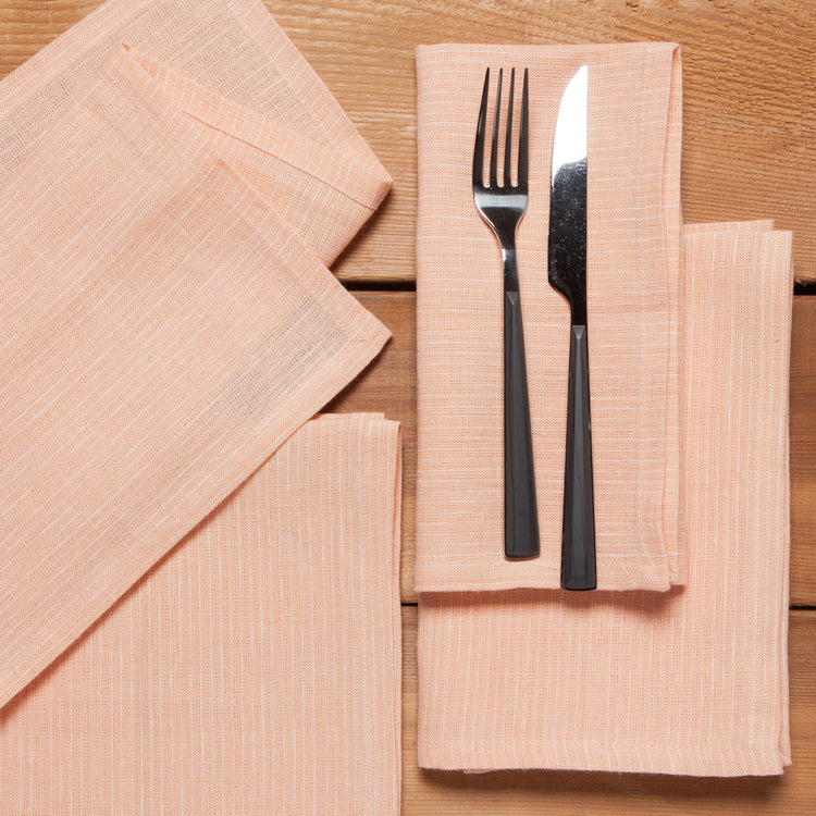 Nectar Pinstripe Linen Napkins Set of 4