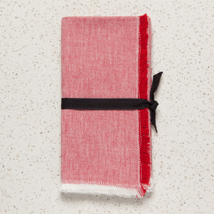 Chili Red Chambray Napkins Set of 4