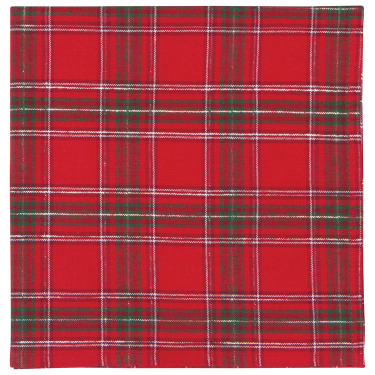 Christmas Plaid Woven Napkins Set of 4