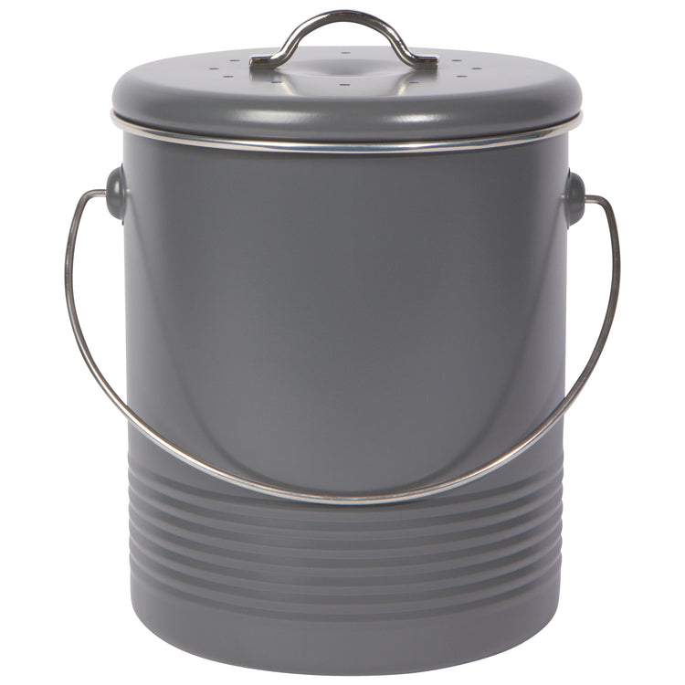 Compost Metal Bin Charcoal 1.25 Gallon