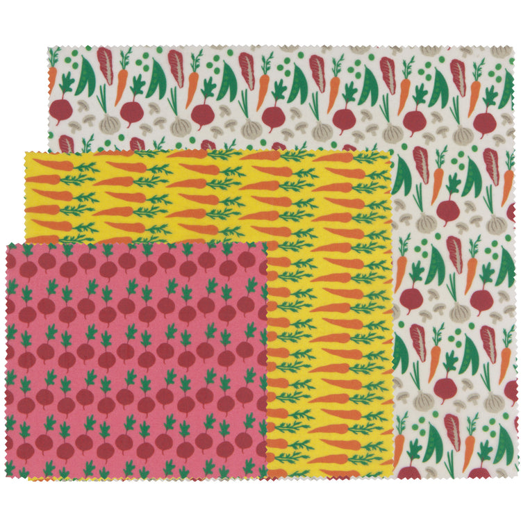 Veggies Beeswax Wrap Set of 3