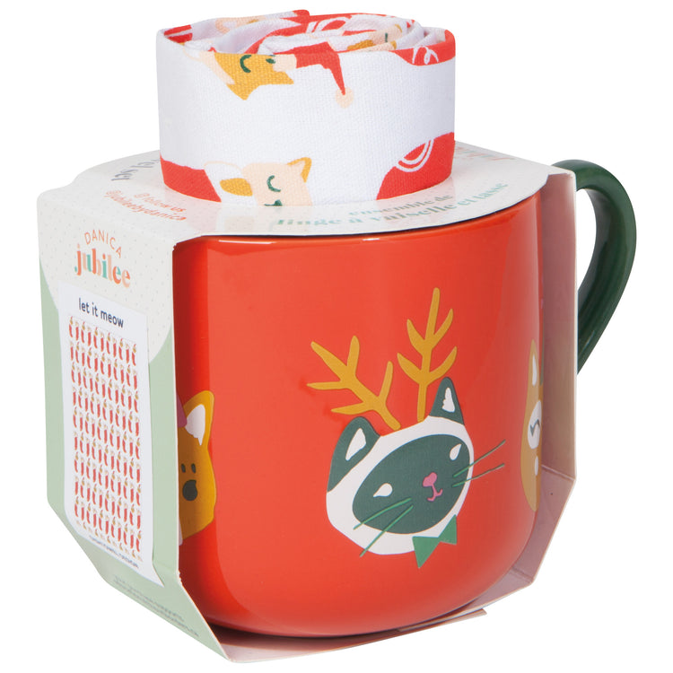Let it Meow Mug and Dishtowel Set of 2
