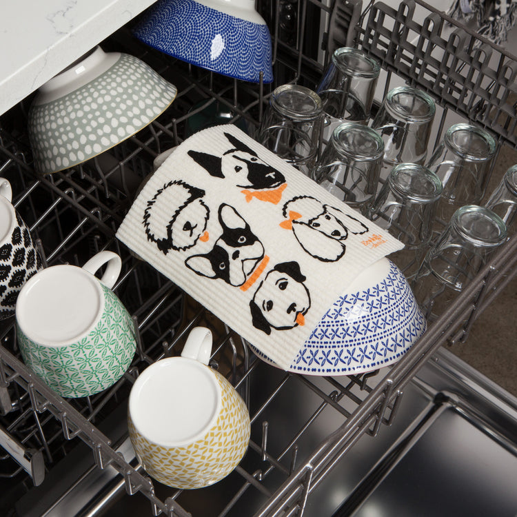 Dapper Dogs Swedish Dishcloth