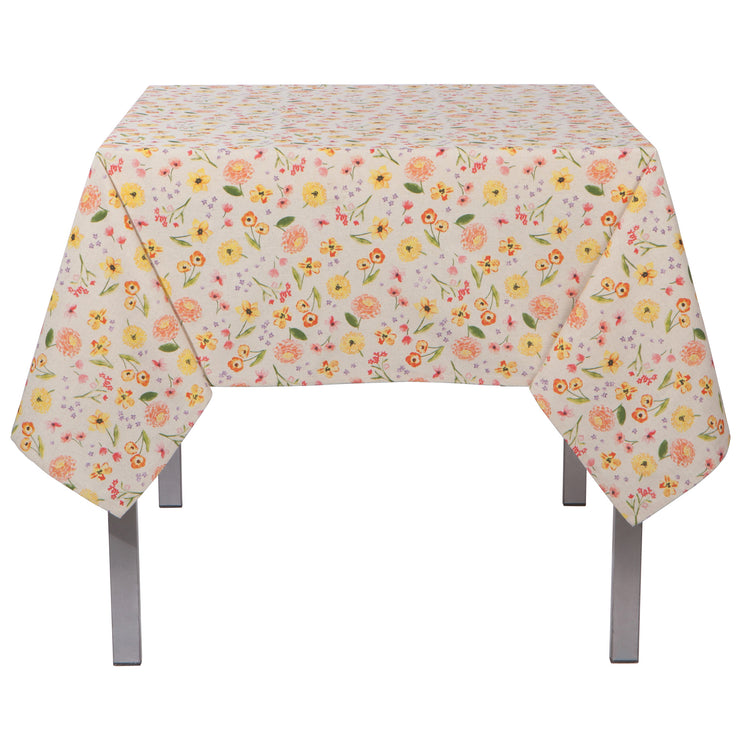 Cottage Floral Printed Tablecloth 90 x 60 Inches