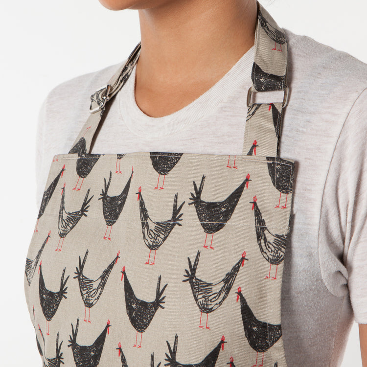 Chicken Scratch Cotton Chef's Apron