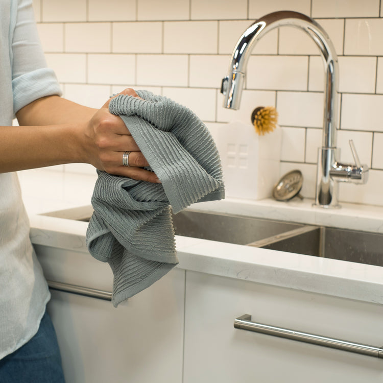 Ripple London Gray Dishtowel