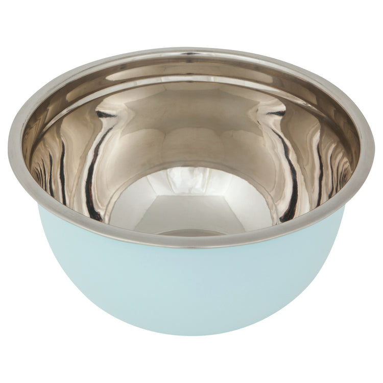 Matte Steel Robins Egg Blue Mixing Bowls Set of 3