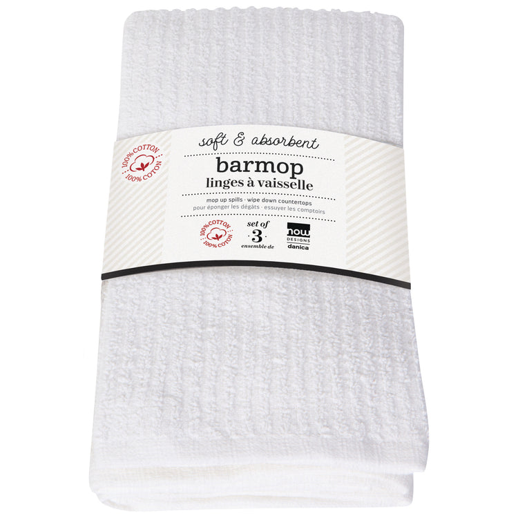 Utility Barmops Large White Set of 3